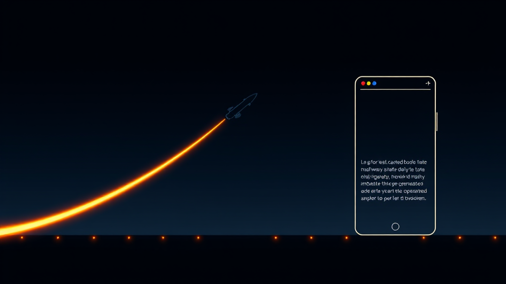 A phone outline and a browser-tab outline side by side, text, dark navy
