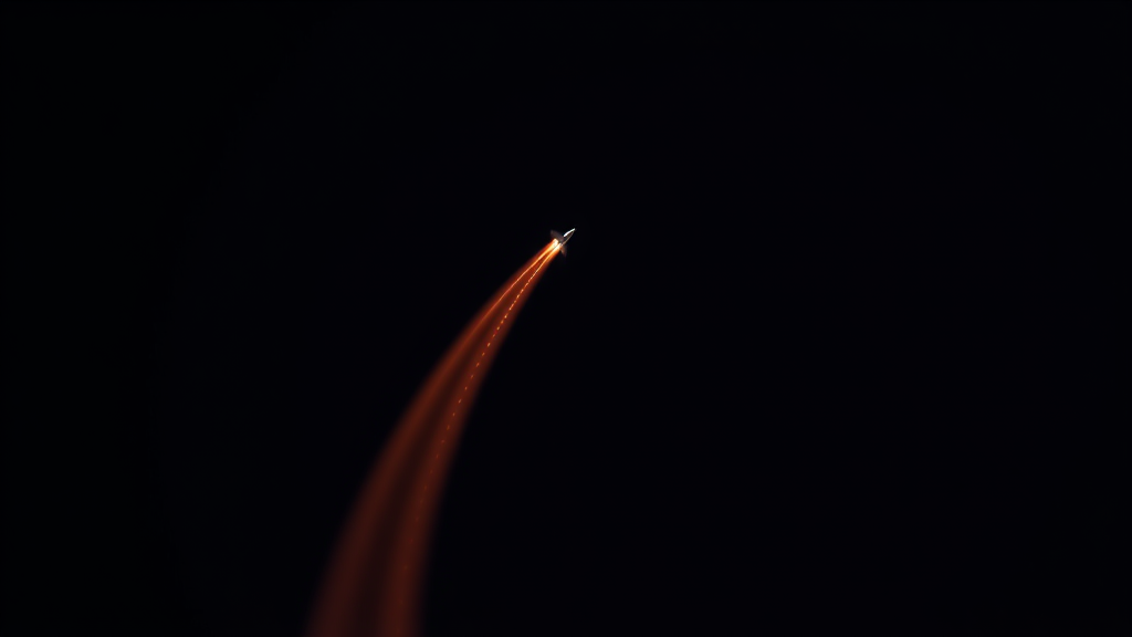 A simple phone outline with a small rising trail line on the screen, dark navy background