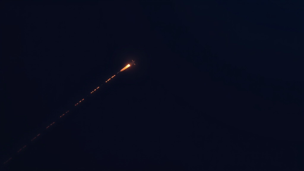 Two identical small trail lines side by side, one slightly dimmer, dark navy background
