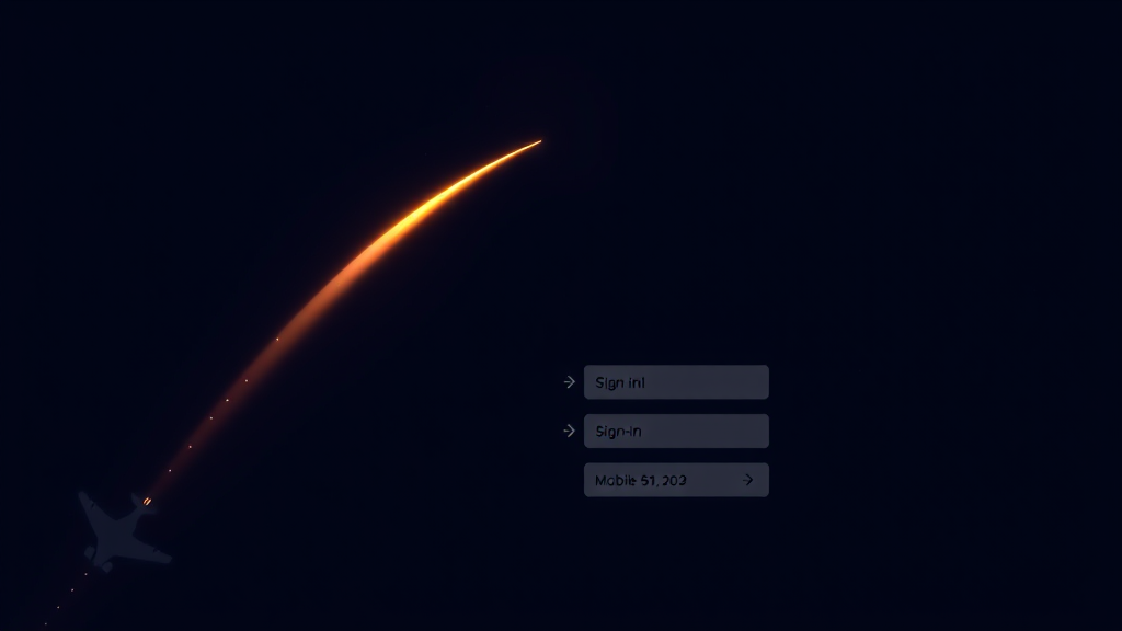 A plain sign-in field pair outline, mobile number and password, dark navy background