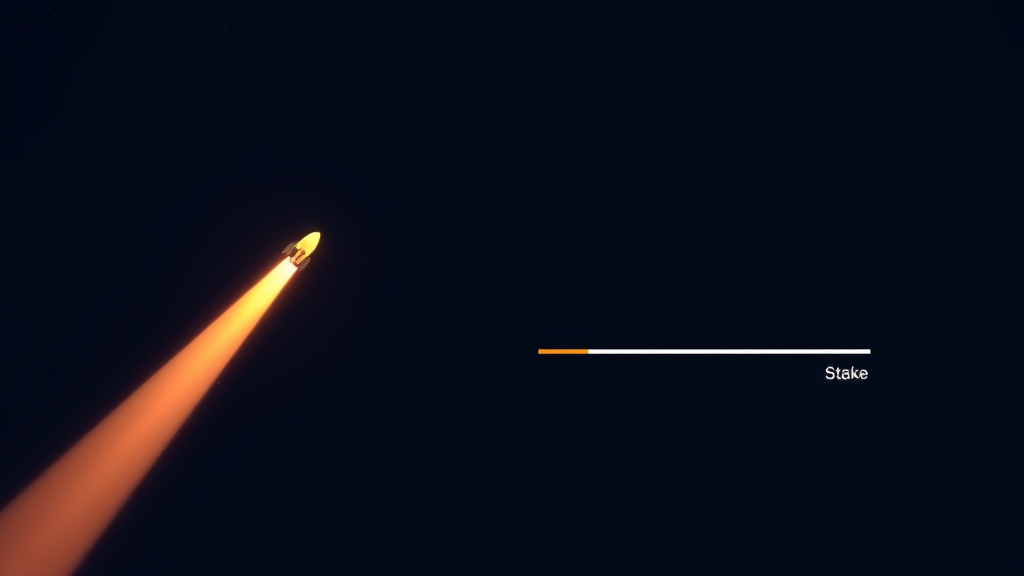 A plain stake-slider outline with small increment marks, no digits, dark navy background