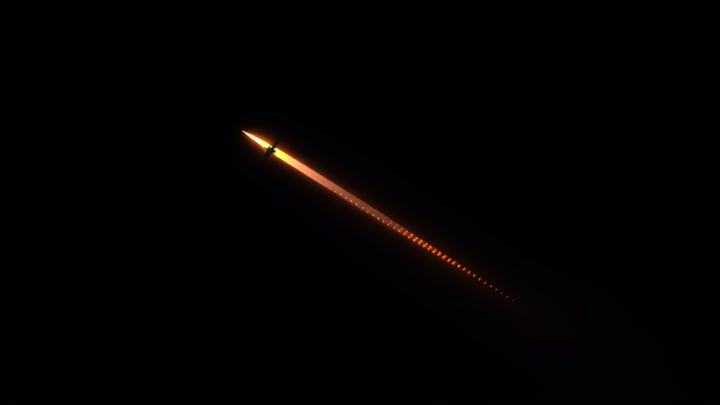 A short checklist of small ticked marks along a vertical line, dark navy background