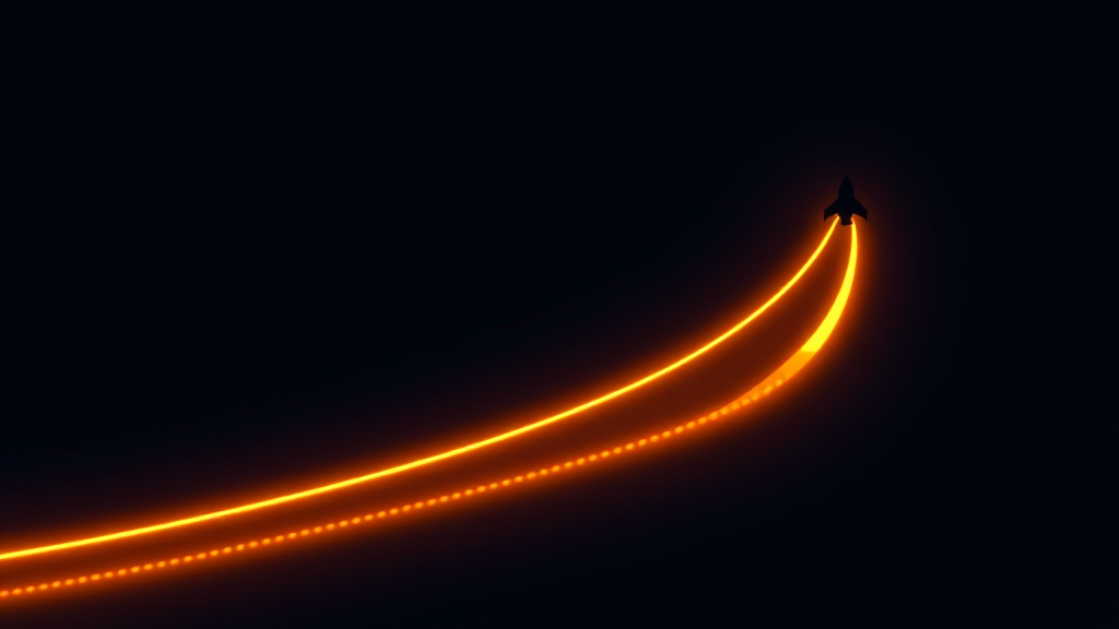 Three small distinct outline shapes side by side, a trail, a grid, and steps, dark navy
